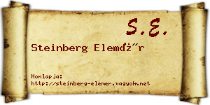 Steinberg Elemér névjegykártya
